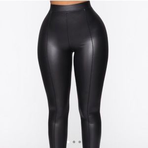 Fashion Nova Leather Like Jeggings